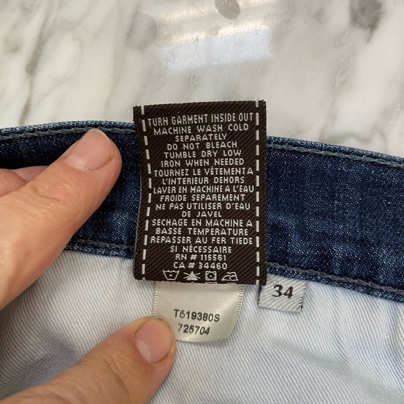 7 For All Mankind Standard Button Fly Jeans Size 34 - Picture 11 of 11